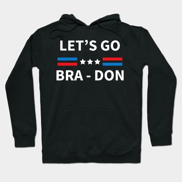 Let's Go Bra-Don Conservative US Flag T-Shirt Hoodie by kawaiimono